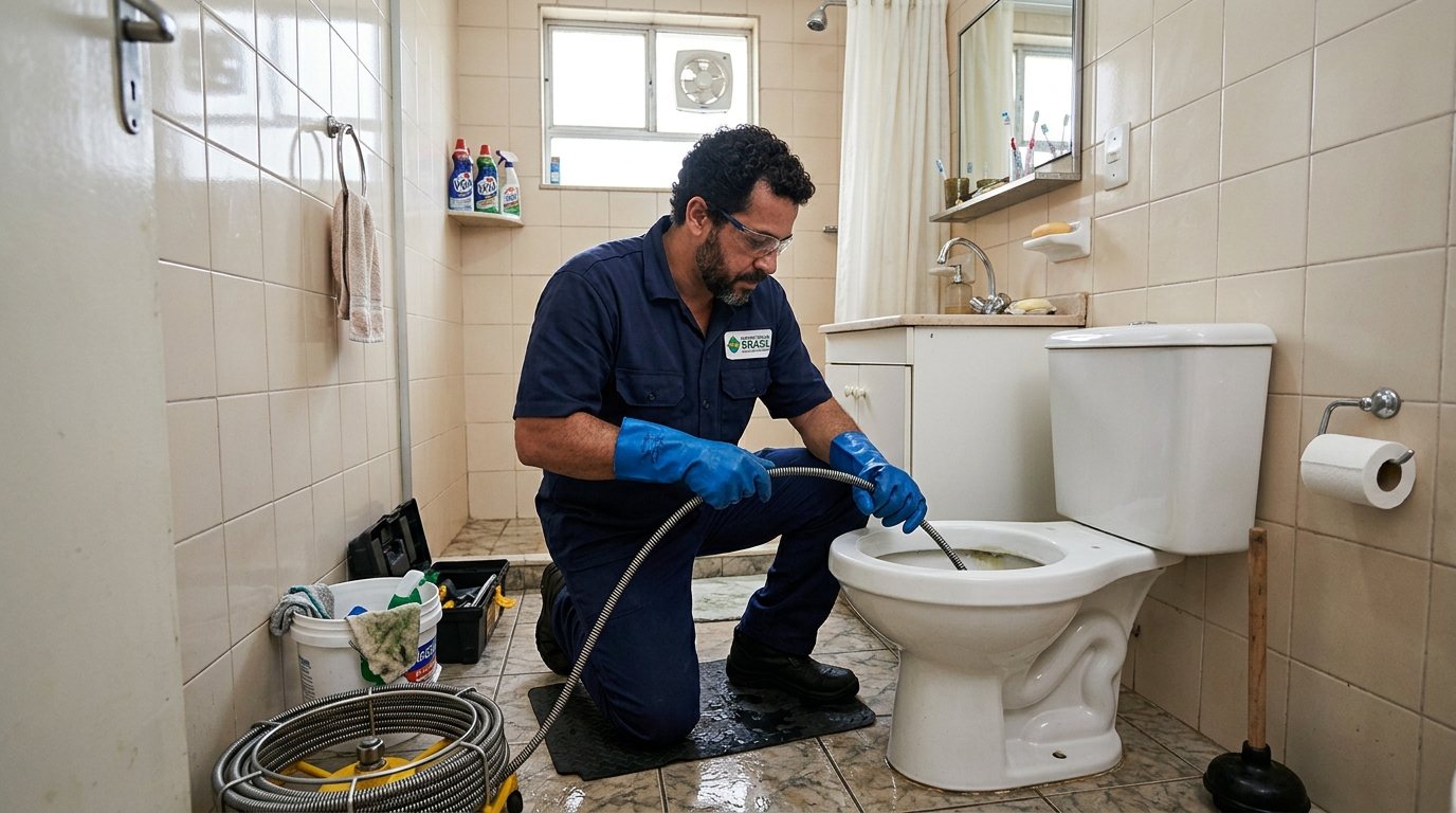 Desentupimento de Vaso com Equipamento em Jundiaí‑SP