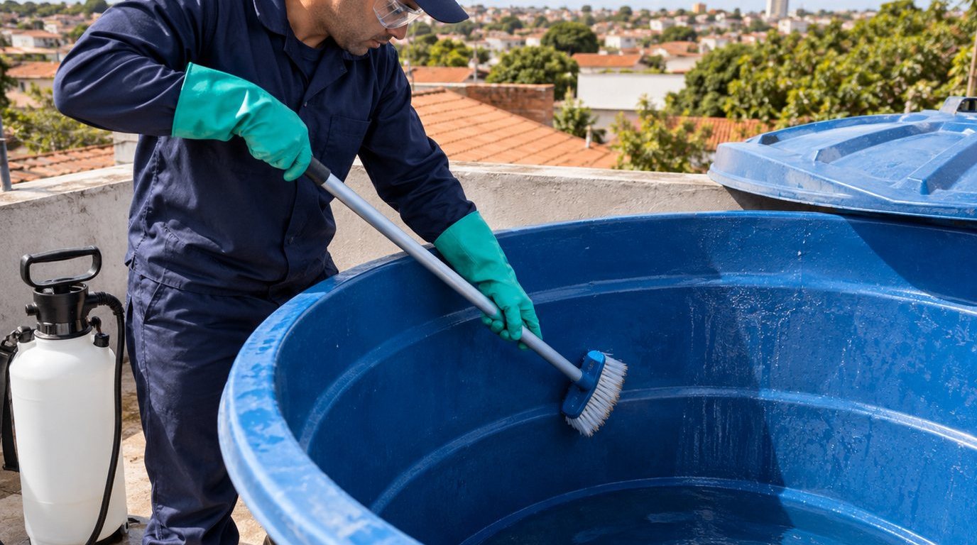 Higienização e Desinfecção da Caixa d'Água em Jundiaí‑SP