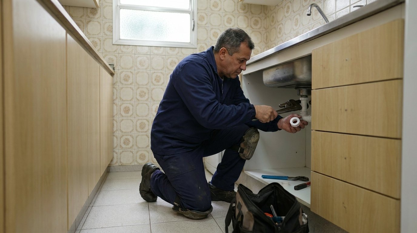Reparo Hidráulico na Cozinha em Jundiaí‑SP